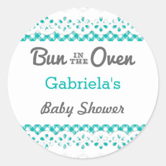Bun In The Oven Baby Shower Favor Sticker