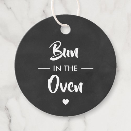 Bun in the Oven Baby Shower Gift Tag Chalkboard Favor Tags