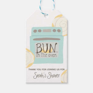Bun in the Oven Baby Shower Gift Tags