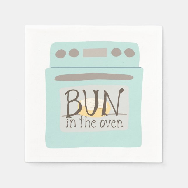 Bun in the Oven Baby Shower  Napkins (Front)
