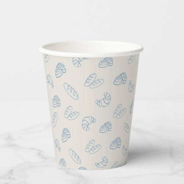 Bun in the Oven Baby Shower Rustic Bread Napkins Paper Cups (Front)