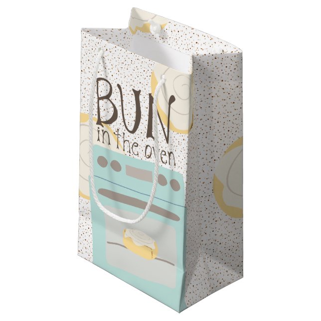 Bun in the Oven Baby Shower Small Gift Bag (Front Angled)