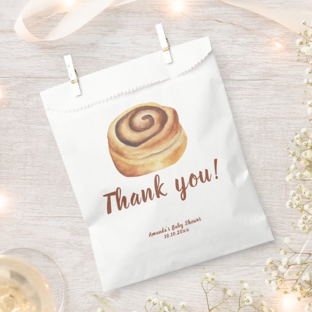 Bun in the oven Baby Shower Thank you Favor Bag (Clipped)