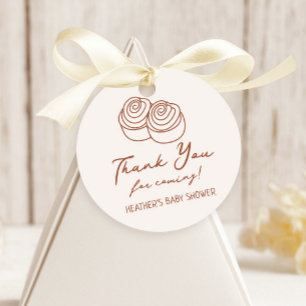 Bun in the Oven Bakery Baby Shower Thank You Favor Tags