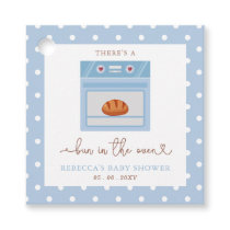 Bun In The Oven Blue Baby Boy Baby Shower Favor Tags