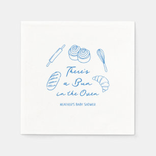 Bun in the Oven Bread Boy Baby Shower Napkins