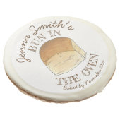 Bun in The Oven Bread Dinner Roll Baby Shower Sugar Cookie (Angled)
