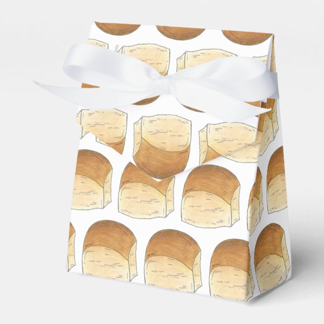 Bun in The Oven Bread Dinner Rolls Baby Shower Favor Boxes (Front Side)