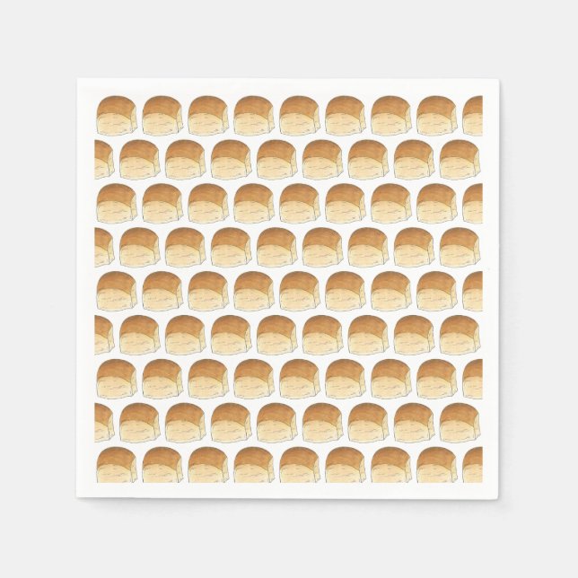 Bun in The Oven Bread Dinner Rolls Baby Shower Napkins (Front)