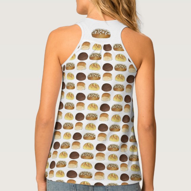 Bun in the Oven Bread Rolls Kaiser Pumpernickel Tank Top (Back)