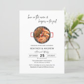 Bun in the Oven & Burgers on the Gill BBQ  Invitation (Standing Front)