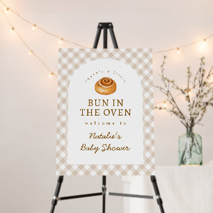 Bun In The Oven Cinnamon Roll Baby Shower Foam Board