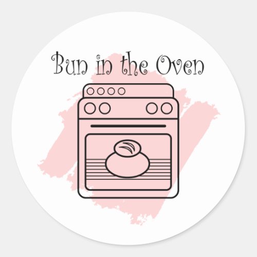 Bun in the Oven Classic Round Sticker