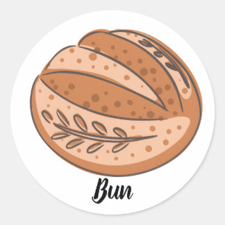 Bun in the oven classic round sticker