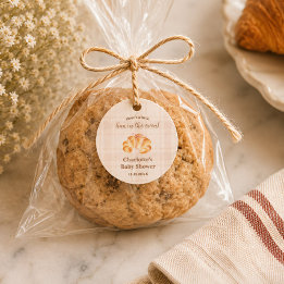 Bun in the Oven Croissant Girl Baby Shower Favor Tags