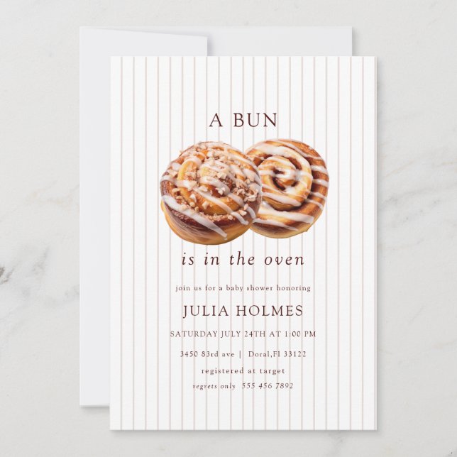 Bun in the Oven Fall Baby Shower Invitation (Front)
