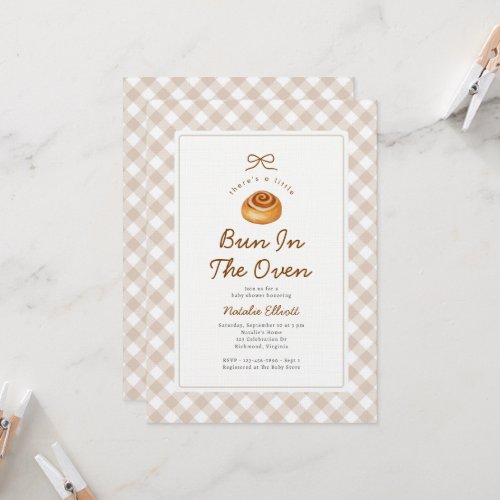 Bun In The Oven Gender Neutral Baby Shower Invitation