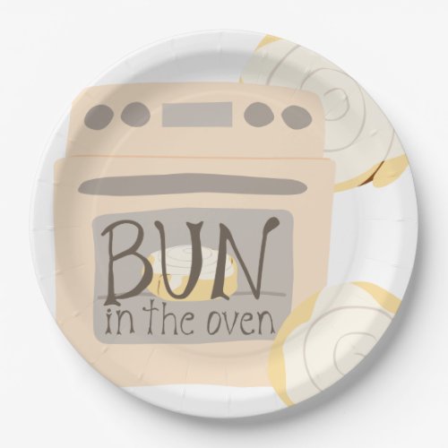 Bun in the oven paper plates