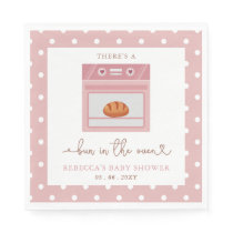 Bun In The Oven Pink Baby Girl Baby Shower Napkins