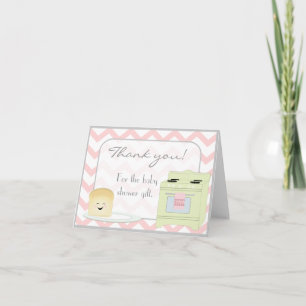 Bun in the Oven Pink Thank You Card