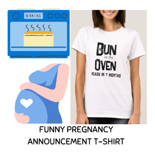 Bun In The Oven Cute Pregnancy Shirts Women Funny Pregnancy Shirt