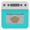 Bun in the oven; save the date sticker-aqua