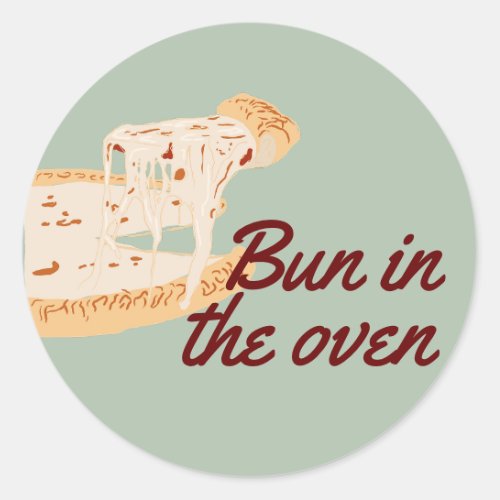 bun in the oven sticker baby shower