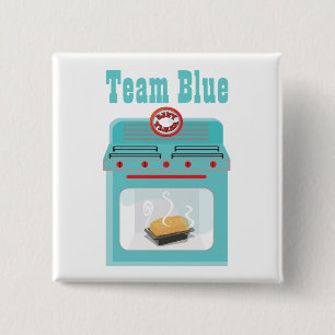 Bun in the Oven Team Blue Baby Shower pins