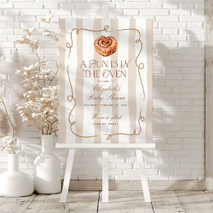 Bun in the Oven Theme Baby Shower Welcome Foam Board