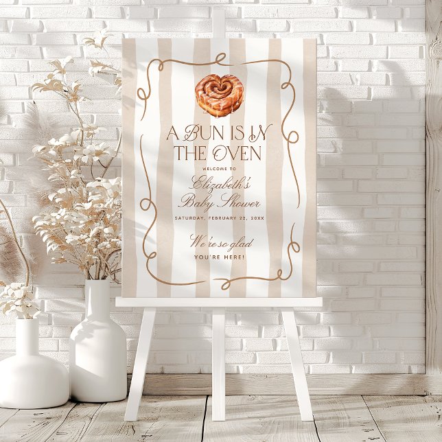 Bun in the Oven Theme Baby Shower Welcome Foam Board (Bun in the Oven Theme Baby Shower Welcome Foam Board)