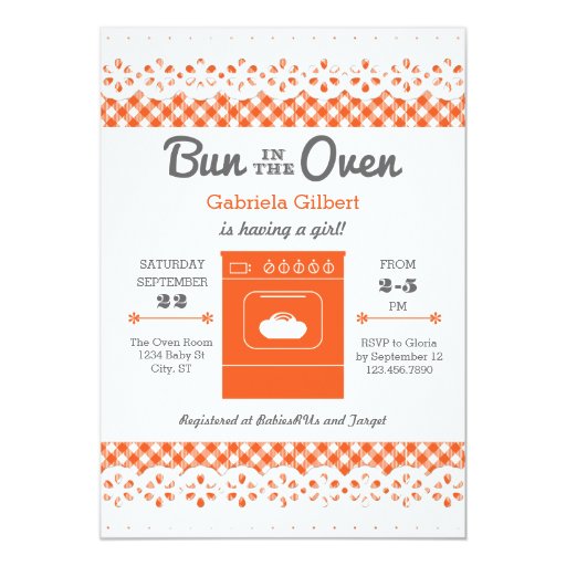 Bun In The Oven Baby Shower Invitations 9