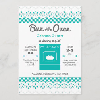 Bun In The Oven Unisex Baby Shower Invitation