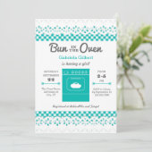 Bun In The Oven Unisex Baby Shower Invitation (Standing Front)