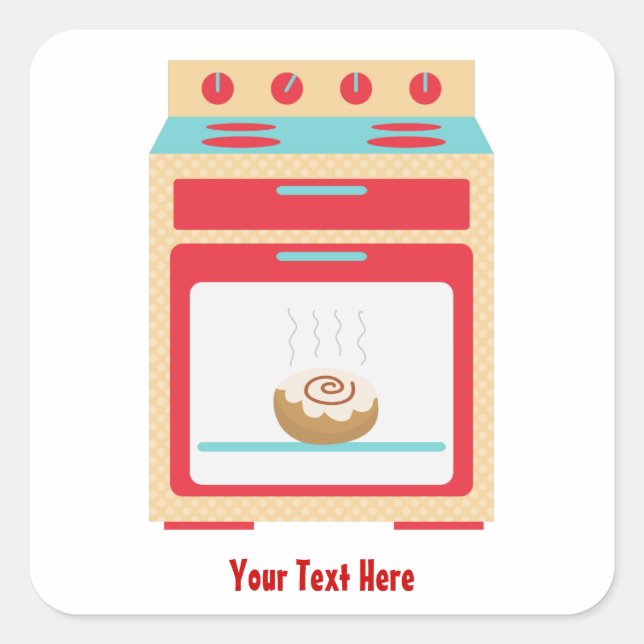 Bun Oven (customizable maternity) Square Sticker (Front)