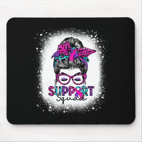 Bun Support Squad Thyroid Cancer Awareness Ribbon  Mouse Pad