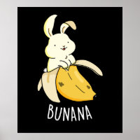 Bunana Funny Bunny In A Banana Pun Dark BG