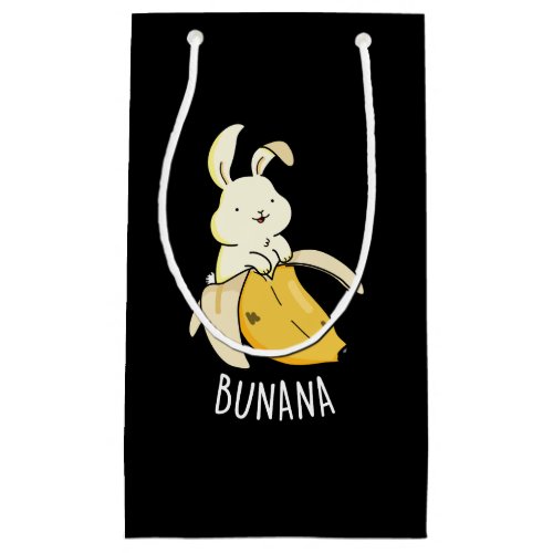 Bunana Funny Bunny In A Banana Pun Dark BG Small Gift Bag