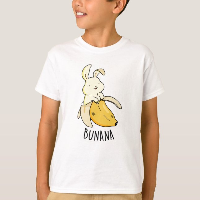 Bunana Funny Bunny In A Banana Pun  T-Shirt (Front)