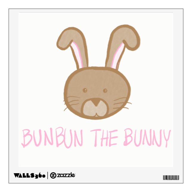 Bunbun the Bunny -Baby / Kids Room Fun Wall Decal (Front)