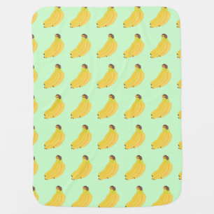 Bunch of Bananas Painting Baby Blankets