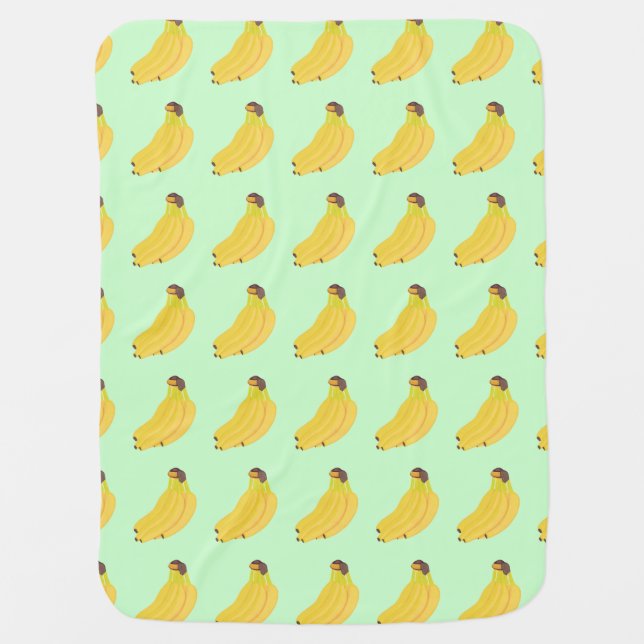 Bunch of Bananas Painting Baby Blankets (Front)