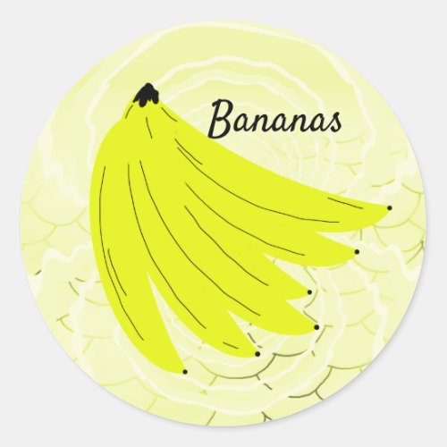 Bunch of Bananas Round Sticker