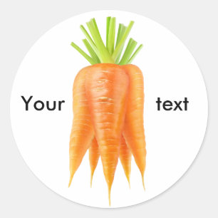 Bunch of carrots classic round sticker