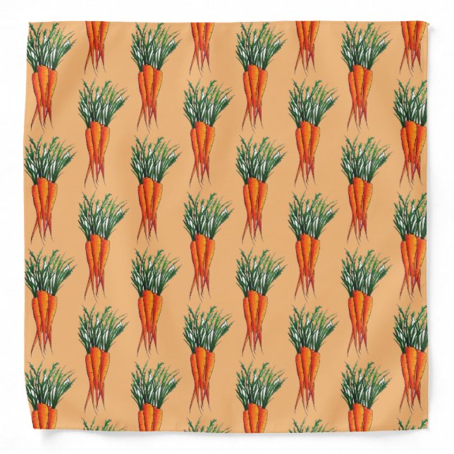 Bunch of Carrots Orange Vegetable Veggie Garden Bandana (Front)