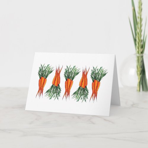 Bunch of Carrots Orange Vegetable Veggie Garden Card