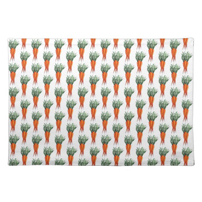 Bunch of Carrots Orange Vegetable Veggie Garden Cloth Placemat (Front)