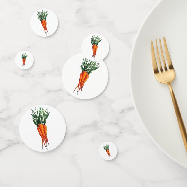 Bunch of Carrots Orange Vegetable Veggie Garden Confetti (Group)