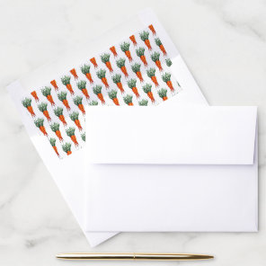 Bunch of Carrots Orange Vegetable Veggie Garden Envelope Liner