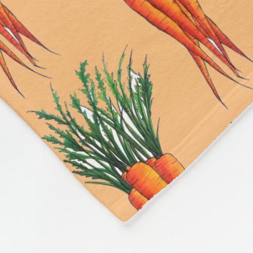 Bunch of Carrots Orange Vegetable Veggie Garden Fleece Blanket