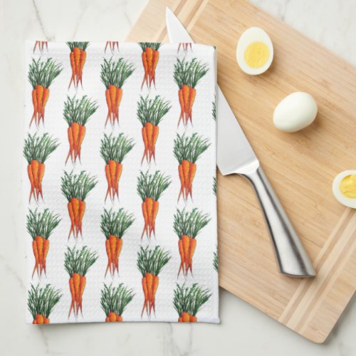 Bunch of Carrots Orange Vegetable Veggie Garden Kitchen Towel